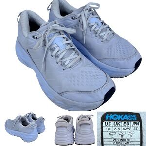 Hoka Bondi Slip Resistant White Sneaker Sz. 10